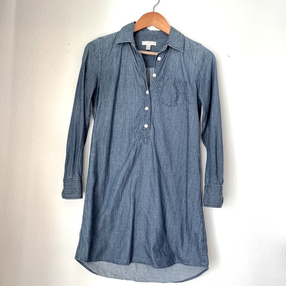J Crew Chambray Shirtdress - Picture 1 of 4